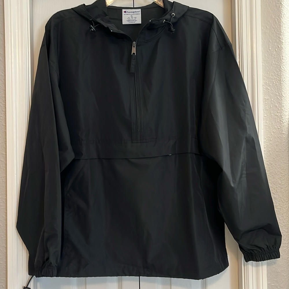 Champion  Packable Half-Zip Hooded Water-Resistant Jacket- Men's